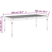 Tafel Batavia Massief Teakhout