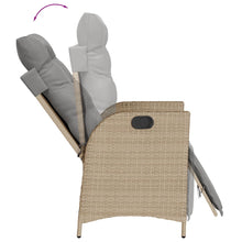 Tuinstoelen Verstelbaar Voetensteun Poly Rattan Beige Mix