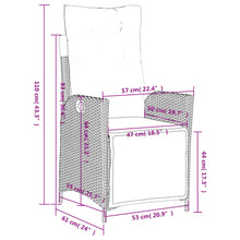 Tuinstoelen Verstelbaar Voetensteun Poly Rattan Beige Mix