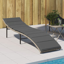 Ligbed Met Kussen 55X199X50 Cm Poly Rattan