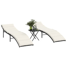 Ligbed Met Kussen 55X199X50 Cm Poly Rattan