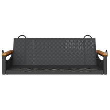 Schommelbank 109X62X40 Cm Poly Rattan Zwart