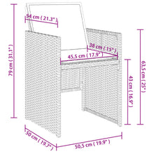 Tuinstoelen 4 St Met Kussens Poly Rattan Zwart