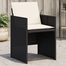 Tuinstoelen 4 St Met Kussens Poly Rattan Zwart