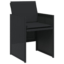 Tuinstoelen 4 St Met Kussens Poly Rattan Zwart