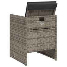 Tuinstoelen 4 St Met Kussens Poly Rattan Grijs