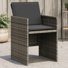 Tuinstoelen 4 St Met Kussens Poly Rattan Grijs