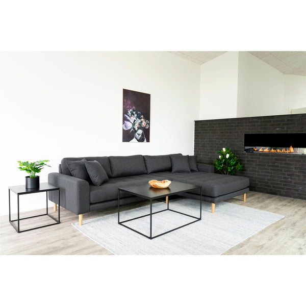 Vita Coffee Table - Coffee table with black frame and black top 90x60x45 cm