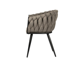 Wave chair taupe (set van 2)