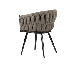 Wave chair taupe (set van 2)