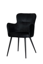 Wing chair black (set van 2